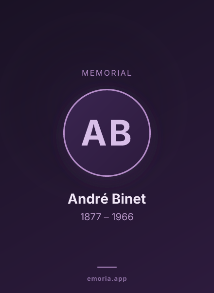 Memorial portrait of André Binet