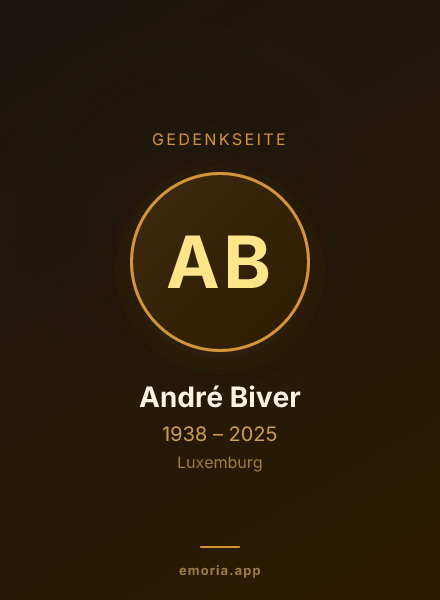 Gedenkportrait von André Biver