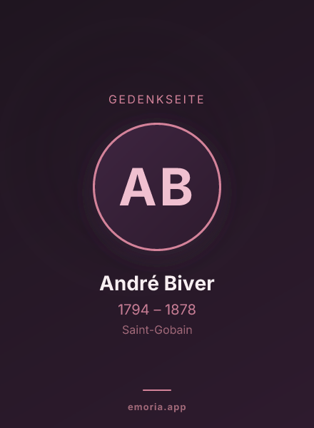 Gedenkportrait von André Biver