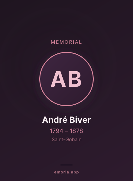 Memorial portrait of André Biver