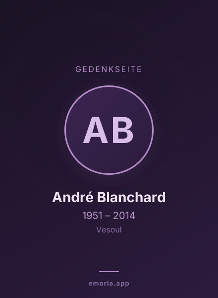 Gedenkportrait von André Blanchard