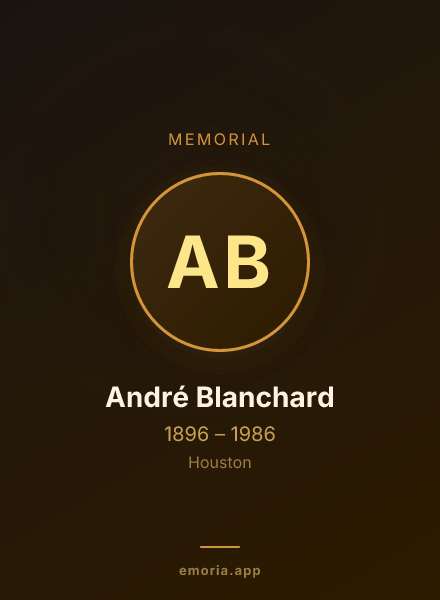 Memorial portrait of André Blanchard