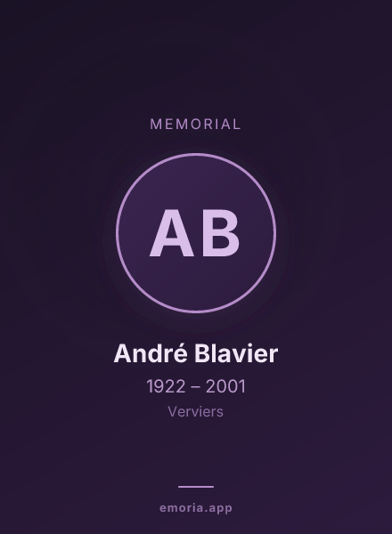 Memorial portrait of André Blavier