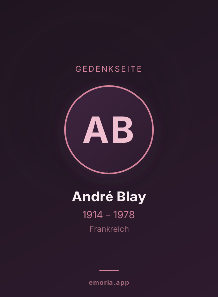 Gedenkportrait von André Blay