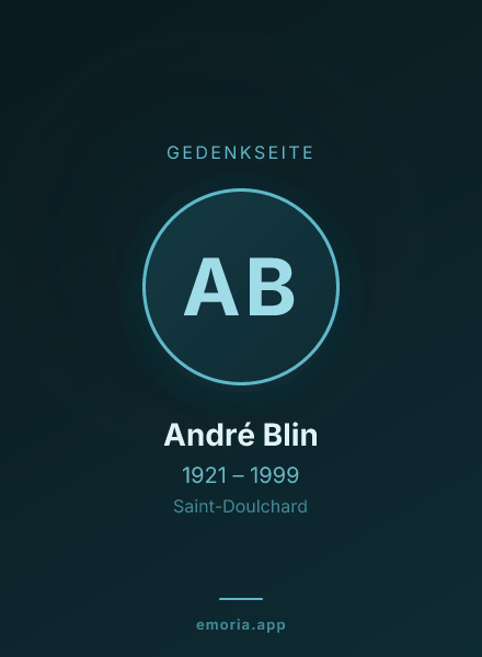 Gedenkportrait von André Blin