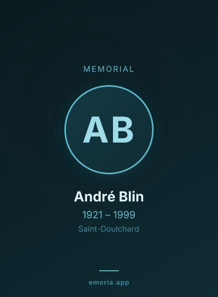 Memorial portrait of André Blin