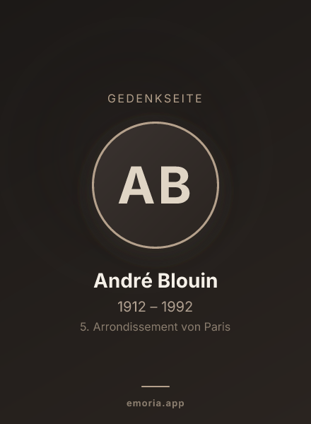 Gedenkportrait von André Blouin