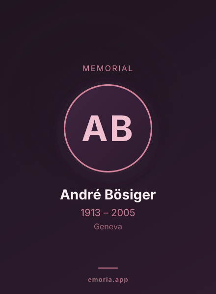 Memorial portrait of André Bösiger