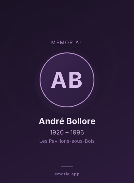 Memorial portrait of André Bollore