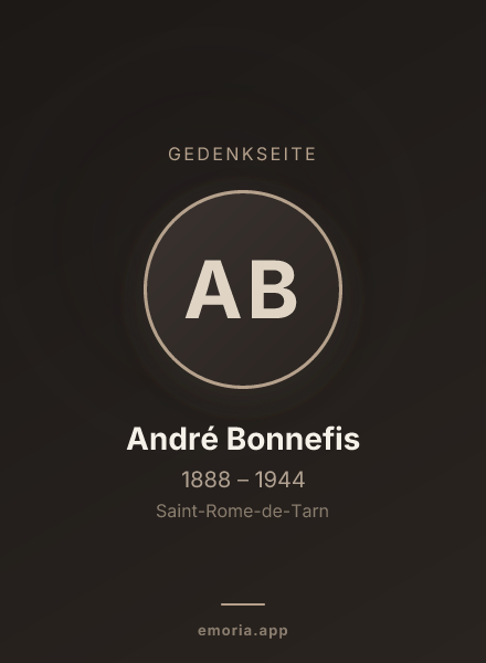Gedenkportrait von André Bonnefis