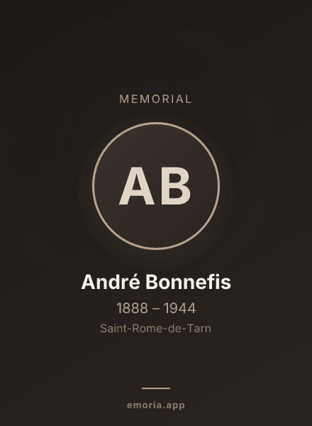 Memorial portrait of André Bonnefis