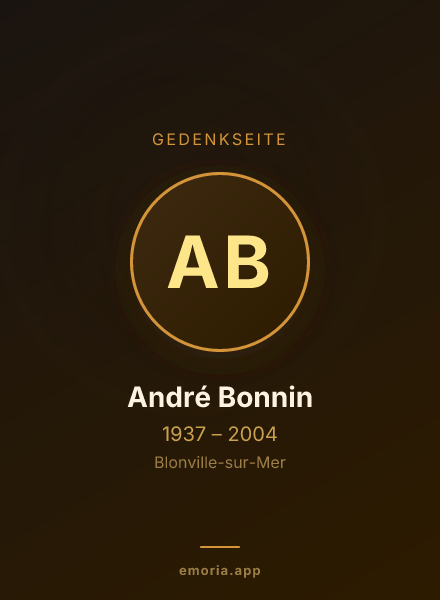 Gedenkportrait von André Bonnin