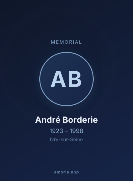 Memorial portrait of André Borderie
