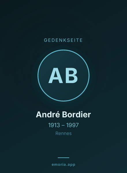 Gedenkportrait von André Bordier