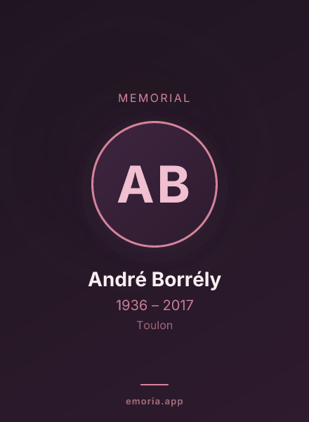 Memorial portrait of André Borrély
