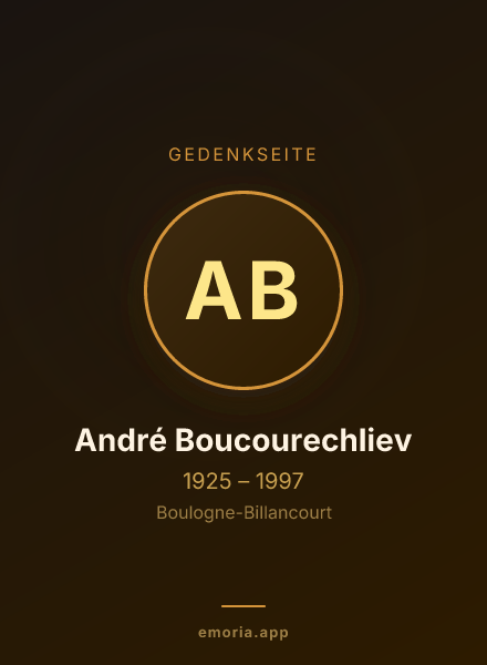 Gedenkportrait von André Boucourechliev