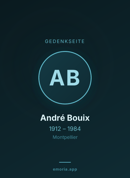 Gedenkportrait von André Bouix
