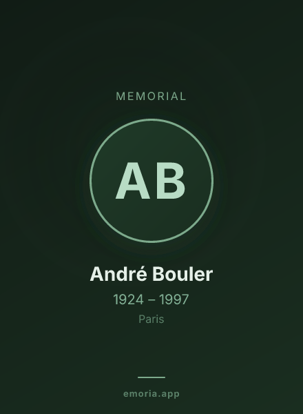Memorial portrait of André Bouler