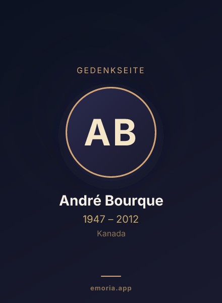 Gedenkportrait von André Bourque
