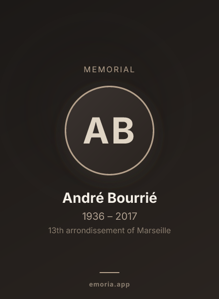 Memorial portrait of André Bourrié