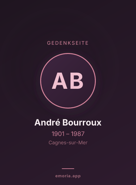 Gedenkportrait von André Bourroux