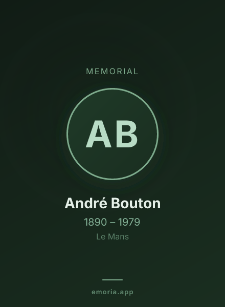 Memorial portrait of André Bouton