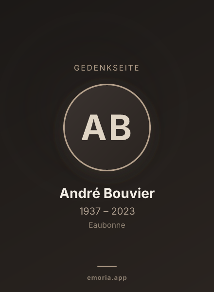 Gedenkportrait von André Bouvier