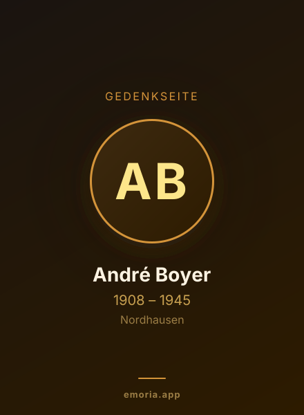 Gedenkportrait von André Boyer