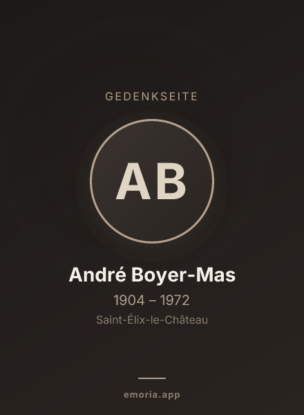Gedenkportrait von André Boyer-Mas