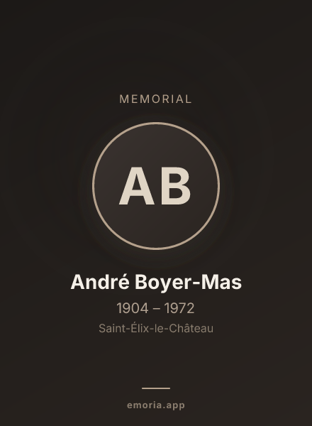 Memorial portrait of André Boyer-Mas