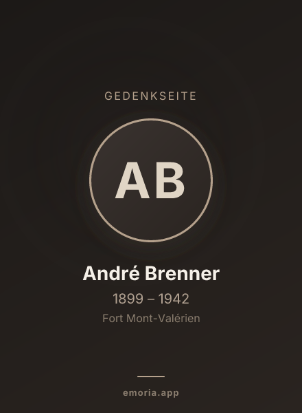 Gedenkportrait von André Brenner