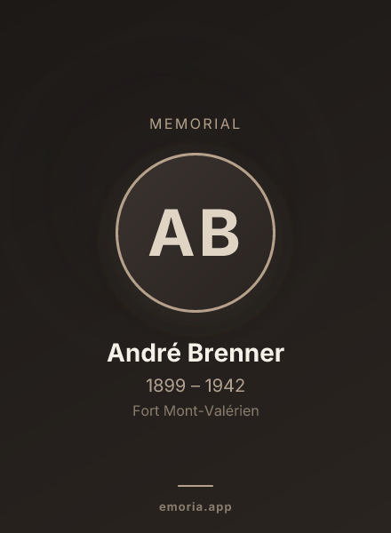 Memorial portrait of André Brenner