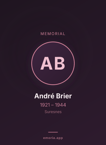Memorial portrait of André Brier