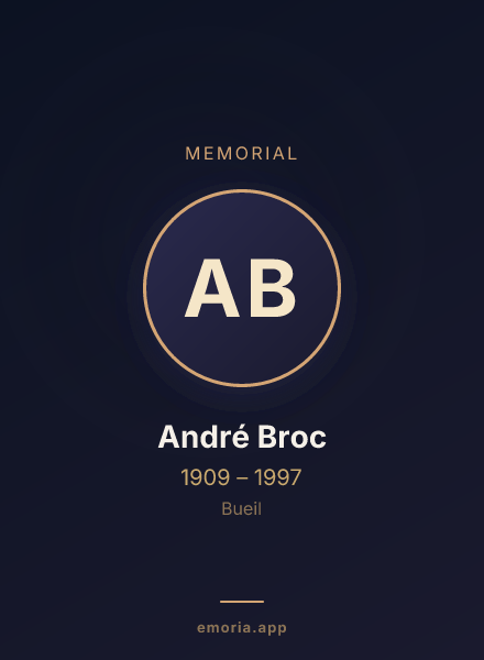 Memorial portrait of André Broc