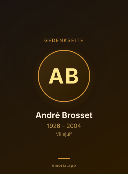 Gedenkportrait von André Brosset