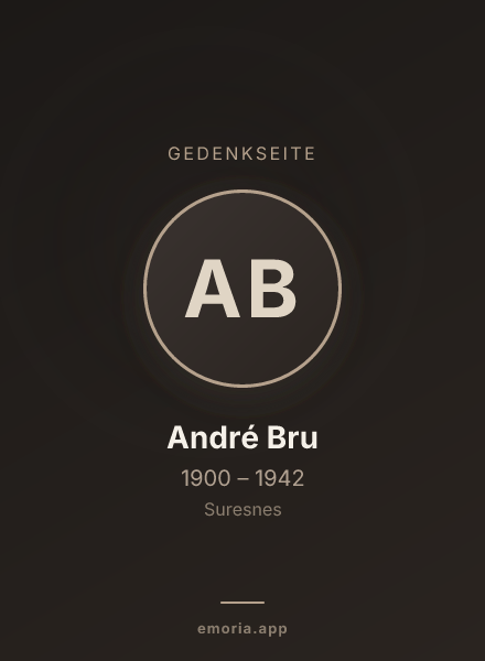 Gedenkportrait von André Bru