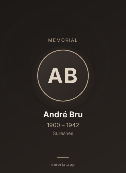Memorial portrait of André Bru