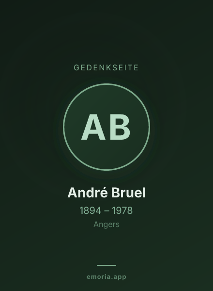 Gedenkportrait von André Bruel