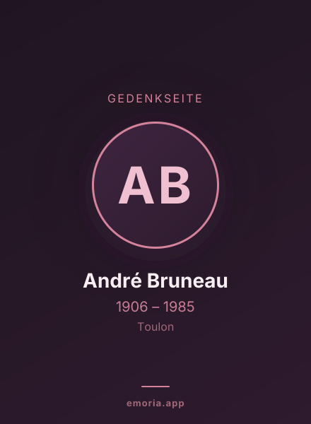 Gedenkportrait von André Bruneau