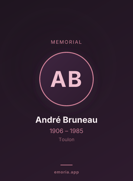 Memorial portrait of André Bruneau