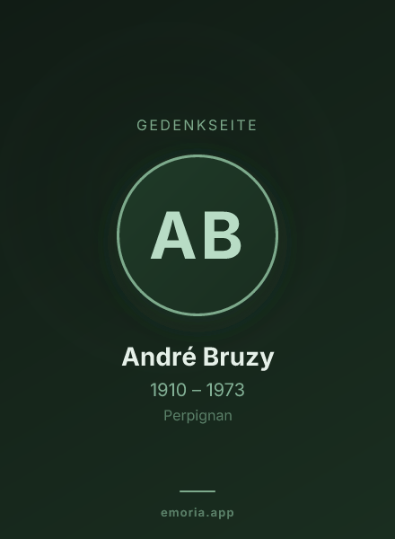 Gedenkportrait von André Bruzy