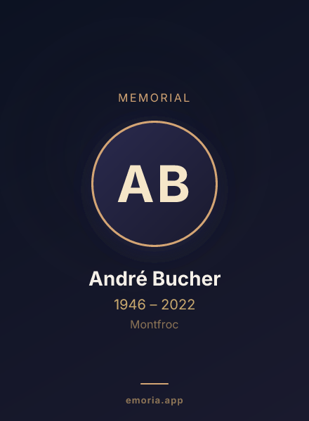 Memorial portrait of André Bucher