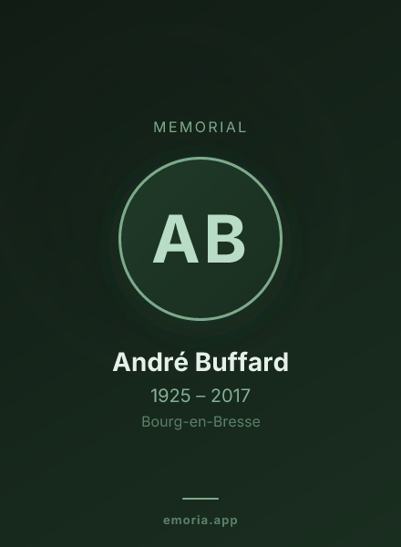 Memorial portrait of André Buffard