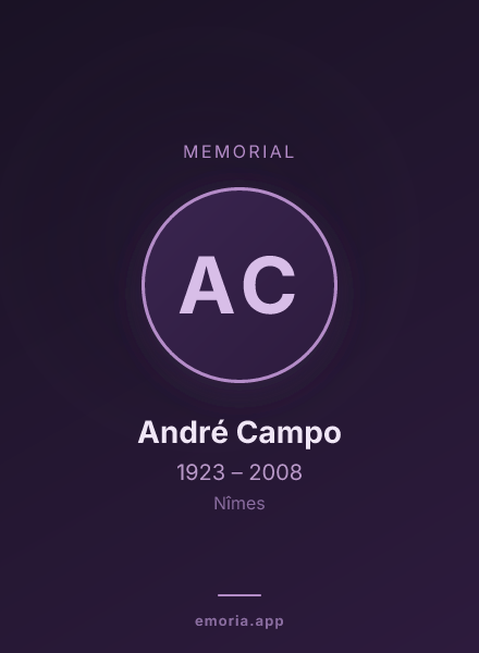 Memorial portrait of André Campo