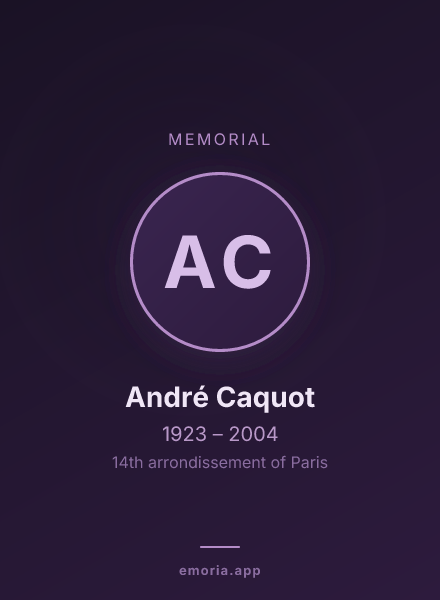 Memorial portrait of André Caquot