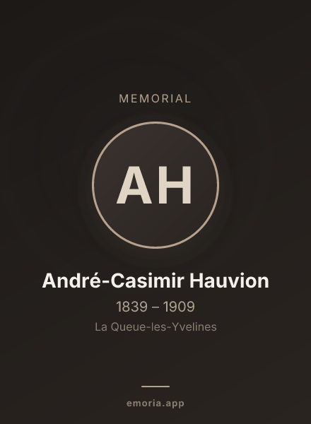 Memorial portrait of André-Casimir Hauvion