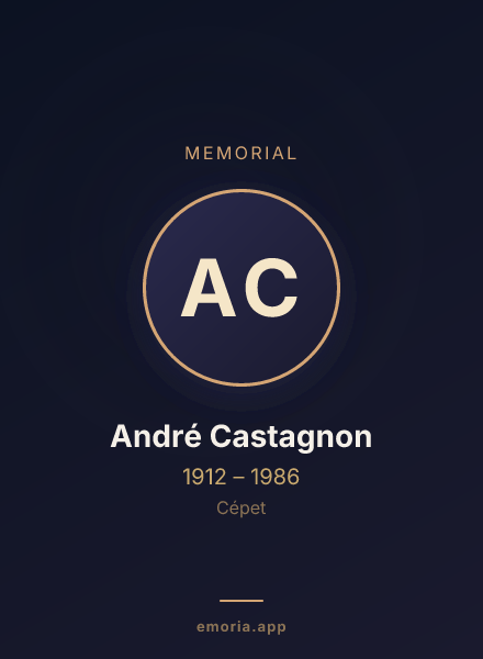 Memorial portrait of André Castagnon