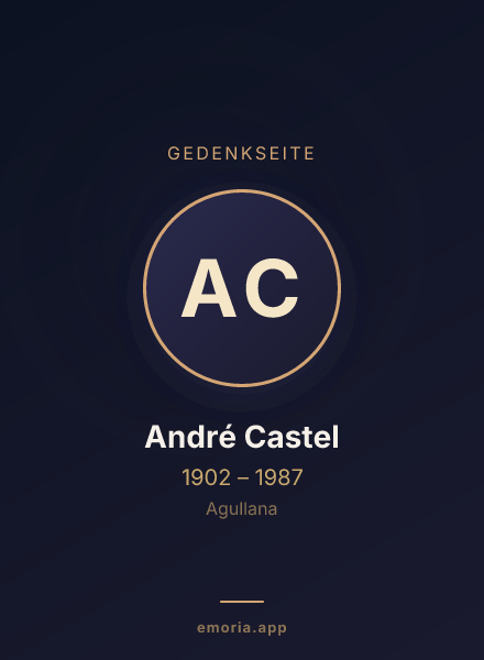 Gedenkportrait von André Castel