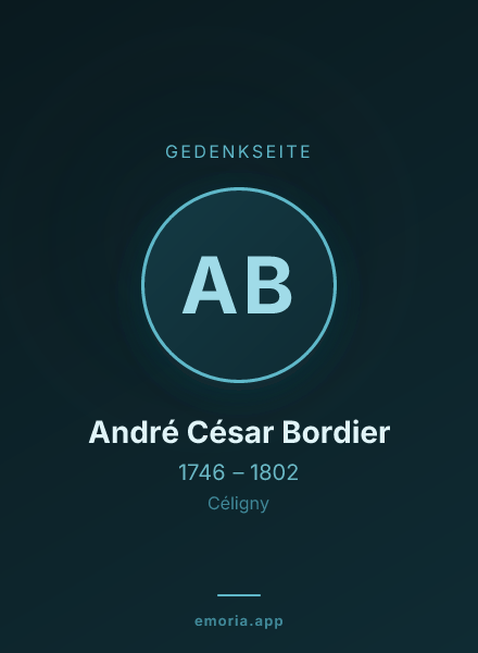 Gedenkportrait von André César Bordier