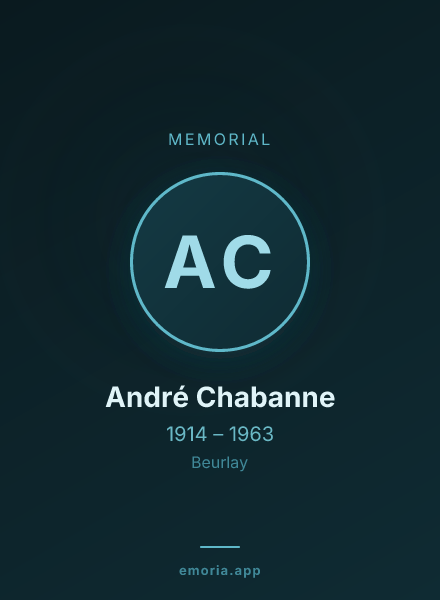 Memorial portrait of André Chabanne